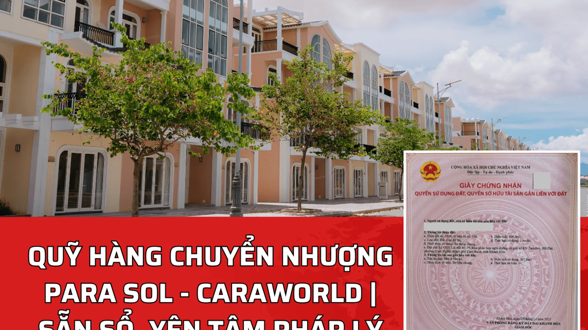 Chi Phí Sang Tên Sổ Hồng ParaSol Cam Ranh — Tính Từng Đồng