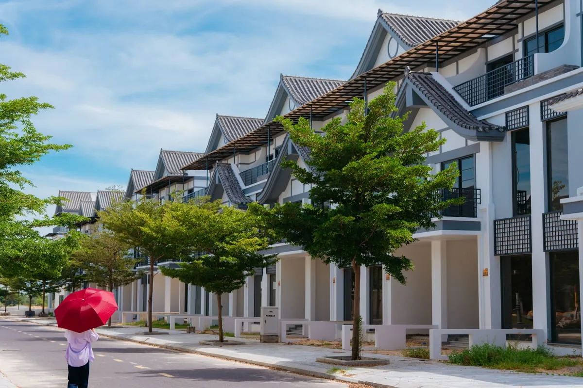 Dãy nhà phố Sun Park đã bàn giao — hàng nhà phố hoàn thiện sẵn sàng nhận sổ hồng tại ParaSol
