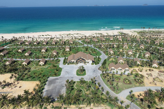 Flycam cụm bungalow ven biển CaraBeach đã hoàn tất thi công tại CaraWorld Cam Ranh
